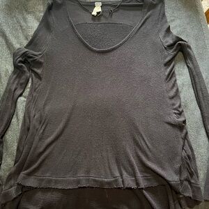 We The Free Charcoal Long Sleeve Top